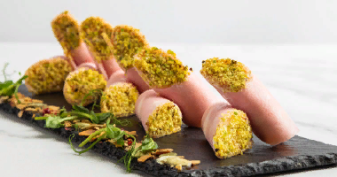 Ham Rolls Cream Cheese და Cheese 10 Pc