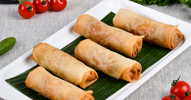 Spring Roll ბოსტნეულით და ტკბილეულიანი მაწონი 10 ცალი.