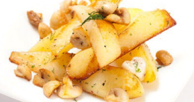 კარტოფილი ტყის სოკოებით