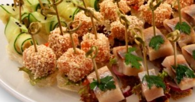 АССОРТИ РЫБНЫХ КАНАПЕ     ПОРЦИЯ:45ШТ