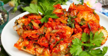 Рыба под маринадом из моркови и лука