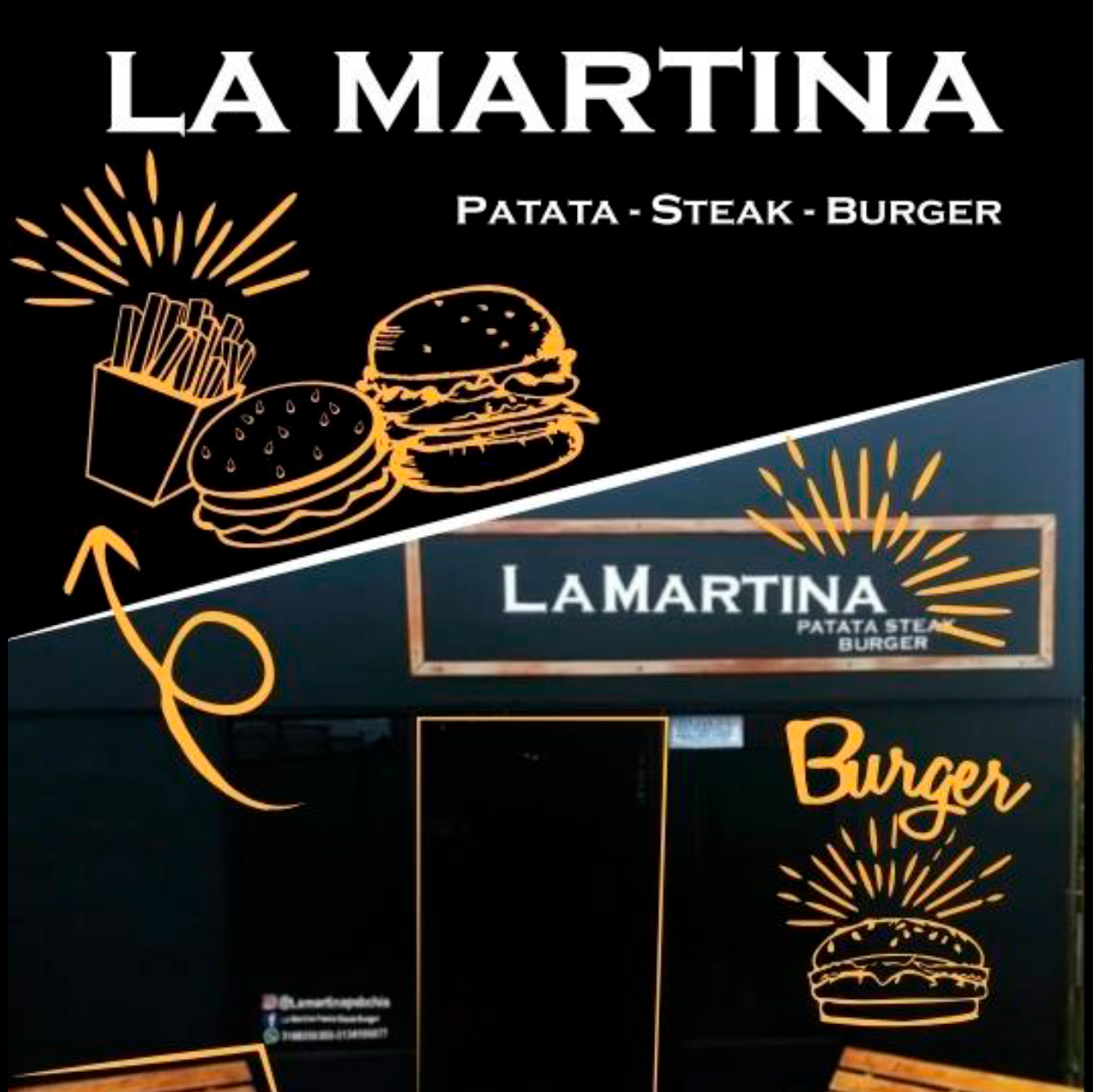 Menú La Martina Patata Steak Burgers